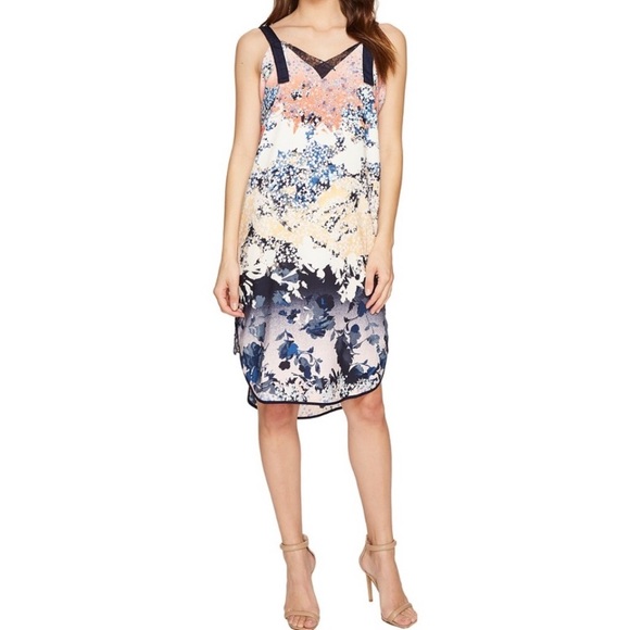 Adelyn Rae Floral Splatter Art Print Sheath Dress - Picture 2 of 7